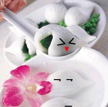 汤圆痛苦的模样