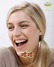 哈哈大笑的外国女孩