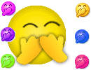 蒙住嘴巴偷笑
