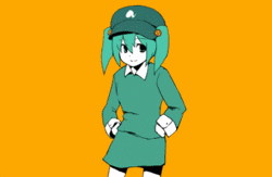 动漫女孩快乐的秀舞姿