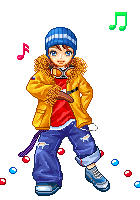 开心跳舞的卡通男孩