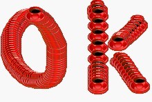 红色大字“OK”
