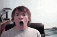 极度夸张的表情