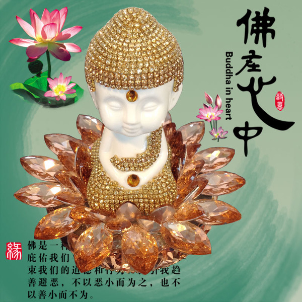 佛在心中，水晶佛车图片
