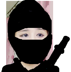 把美女的脸蒙起来变忍者