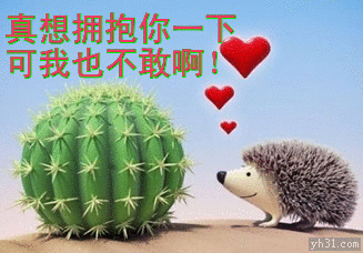 真想拥抱你一下，但是我不敢啊