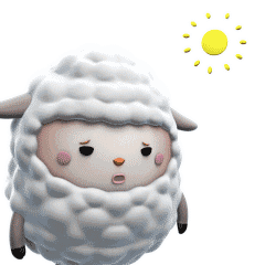 太阳好大，把我晒晕倒了