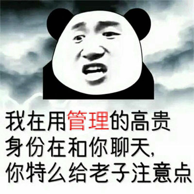 我在用管理的高贵身份在和你聊天