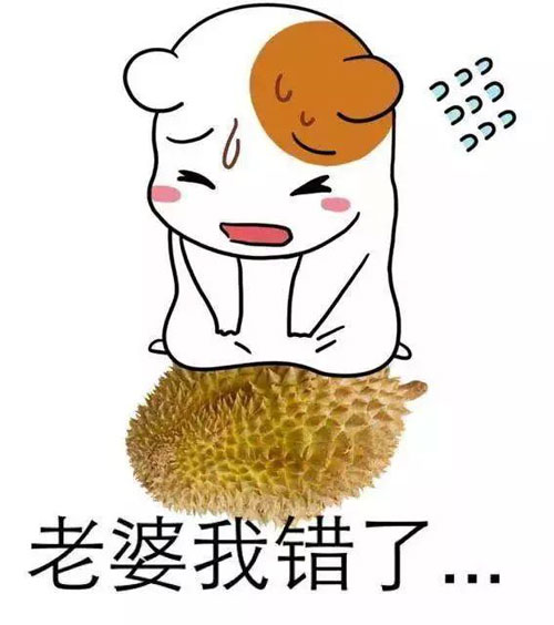 老婆我错了，就让我跪榴莲吧