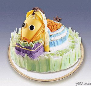 可爱的马儿蛋糕