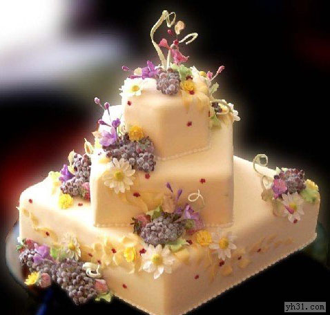 方块形的个性蛋糕