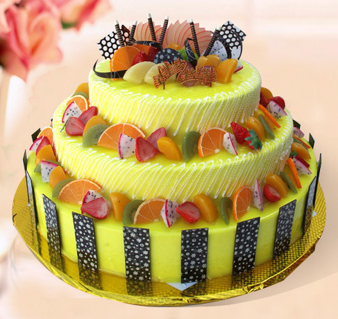 好看的三层蛋糕