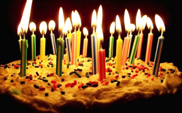 燃烧的生日蜡烛