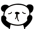黑白小熊扯脸蛋