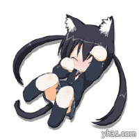用小猫一样仰躺在地上