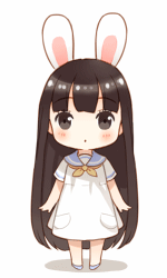 眨眼睛的卡通小妹纸