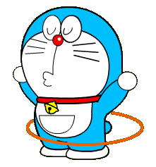 机器猫玩呼啦圈