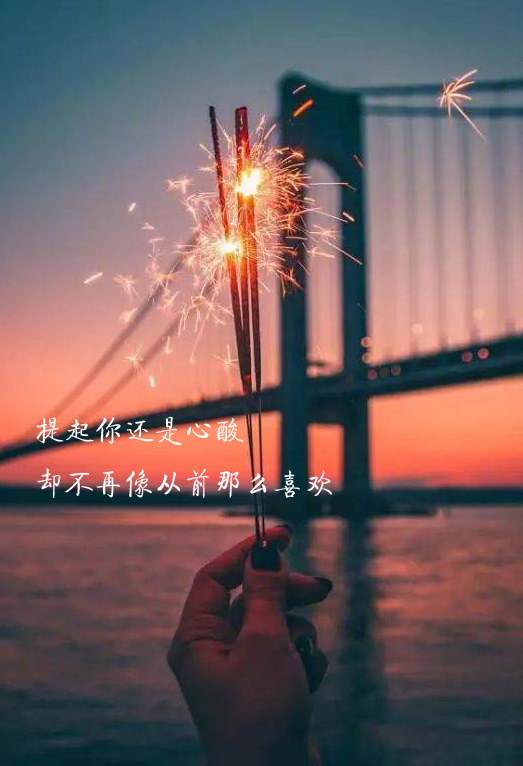 提起你还是心酸，却不再像从前的那样的喜欢