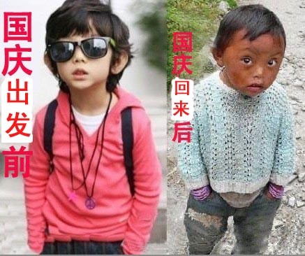 国庆假期前后的对比