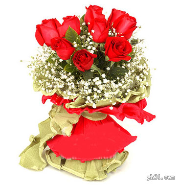 鲜花一束，火红传情