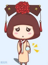 哭丧着脸的卡通妹纸