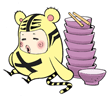 交叉虎搞笑表情之吃饱了