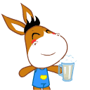 憨憨驴QQ表情之干杯
