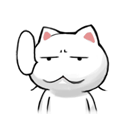 白色的猫斯拉猫咪QQ图片