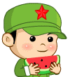小兵仔搞笑表情之：吃西瓜