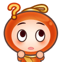 满脸疑惑的灯笼宝宝