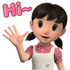 HI，美妹给你打招呼