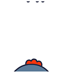 嗨，囧囧鸡打招呼