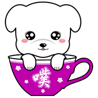 茶杯狗捂嘴偷笑