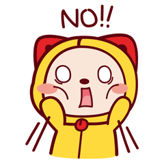 大叫着抗议，NO