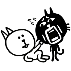 黑猫紧张的专题图片