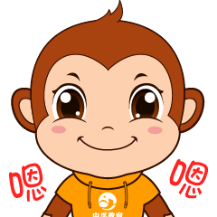 中孚教育吉祥物表情图片-活泼可爱的猴子