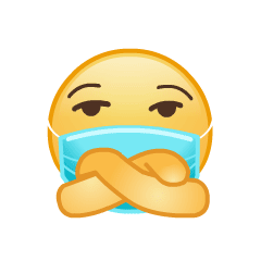 戴口罩的大黄脸专题聊天表情