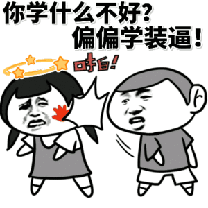 你学什么不好？偏偏要学习装逼