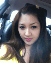 妹纸在车上做怪相