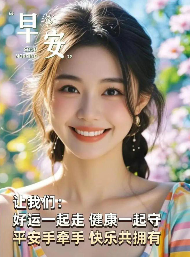 早上好！让我们好运一起走，健康一起守